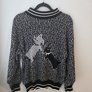 AVOCADO Scottie Dogs Crew Neck Sweater Women's M Acrylic